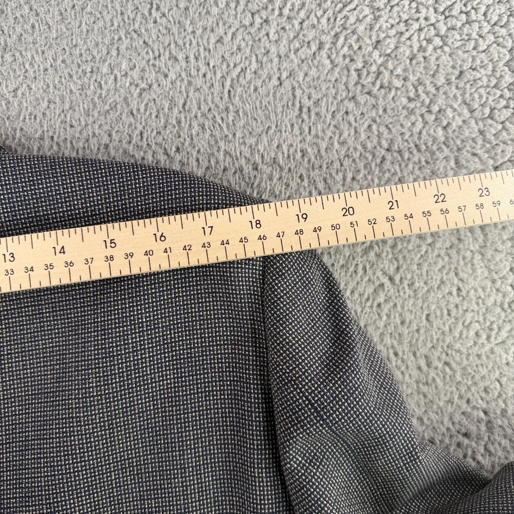 Canali Blazer Mens 56L Blue Silk Wool Micro Check 3 Button Blazer Italy US 46L